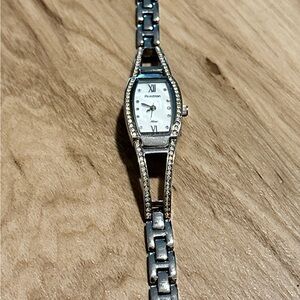 Armitron Vintage Dress Watch with crystal accents & mother of pearl face